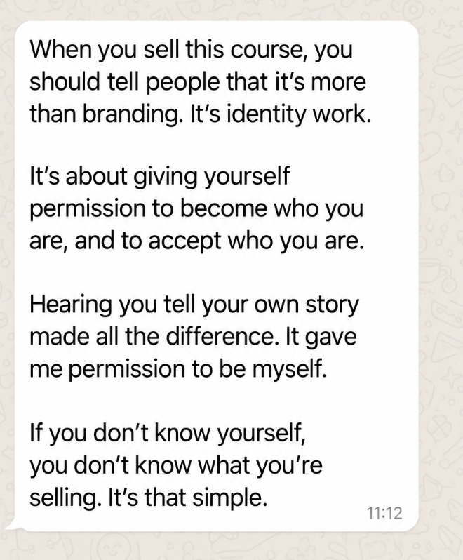 Message from a student: It’s more than branding. It’s identity work.